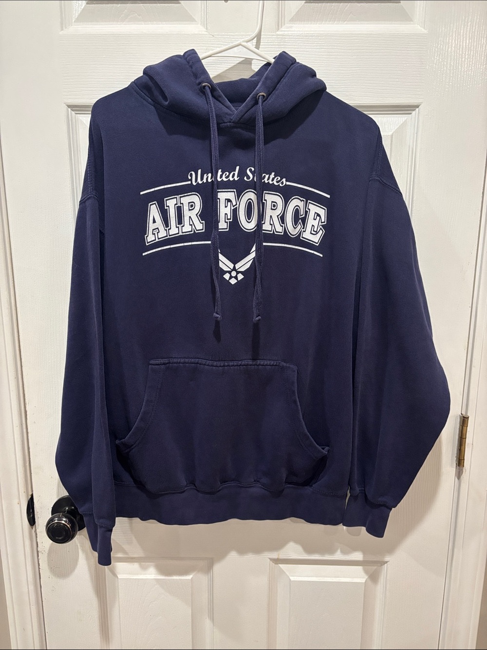 Air Force Graphic Pullover Hoodie - Navy